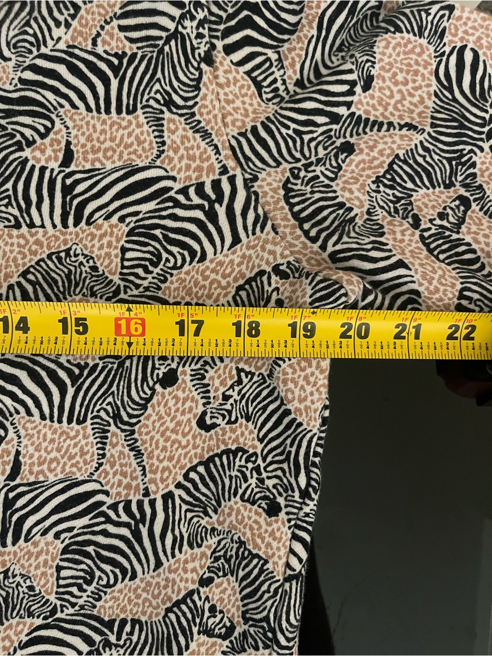 J. Crew Pink and Black Zebra-Print Crewneck Sweatshirt - Picture 4 of 6